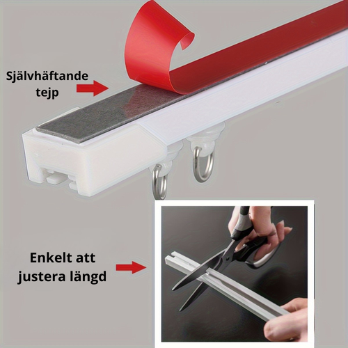 StickTrack™ System  Dela rummet – utan att borra.