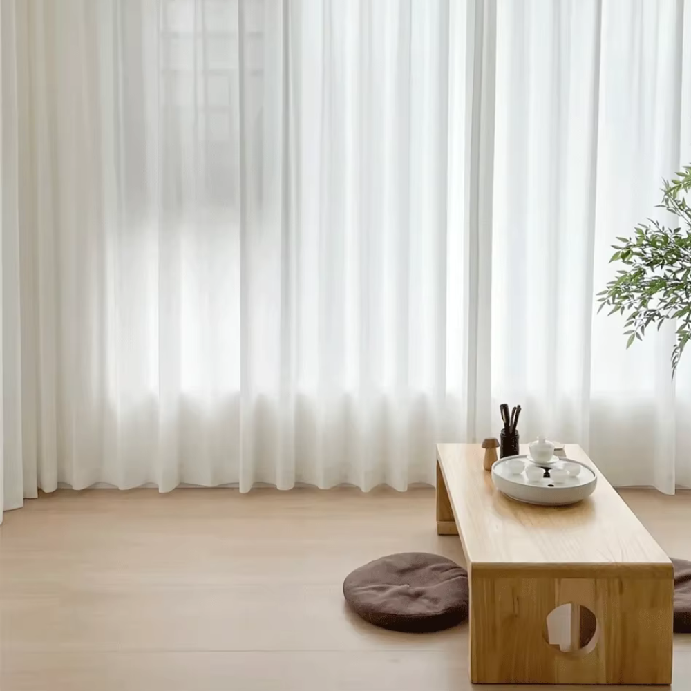 Skira gardiner med krokar – 2-pack!